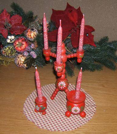 Swedish Christmas candle holder set 